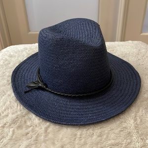 Womens navy blue fedora
